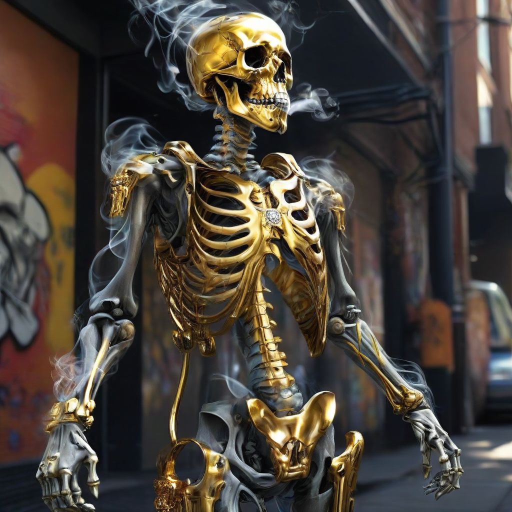 Bling Bones: Chic Skeletal Swagger Meets Street